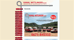 Desktop Screenshot of kanalreinigung-wittlinger.de